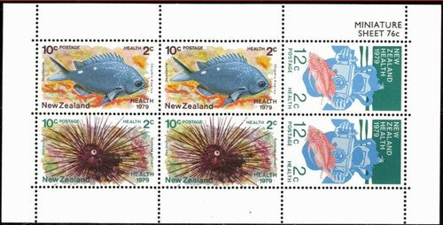 New Zealand B105a MNH Fish, Marine Life, Scuba Minisheet Zayix Stamps 0225M0013M