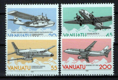 Vanuatu 501-504 MNH Aviation Planes Aircraft Transportation ZAYIX 0624S0143