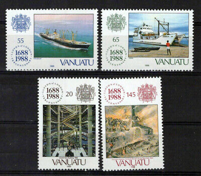 Vanuatu 485-488 MNH Lloyds of London Architecture Ships ZAYIX 0624S0193