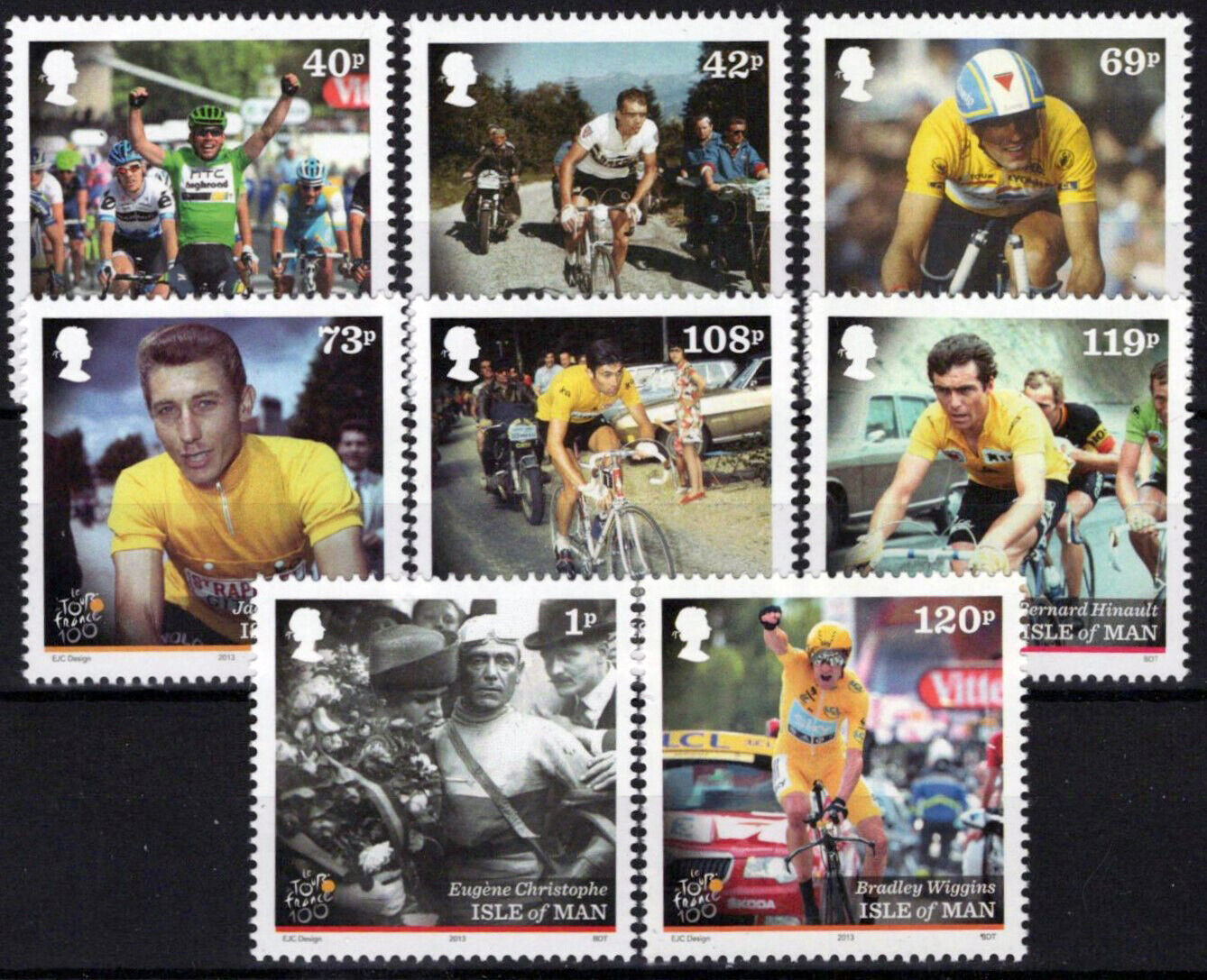 Isle of Man 1581-1588 MNH Cycling Sports Tour de France Races 033023S91