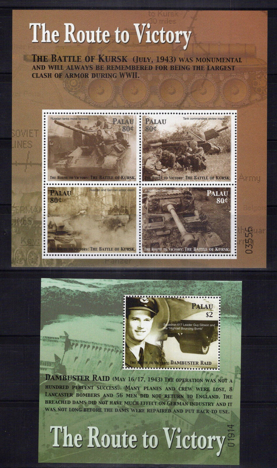 Palau 821-824 MNH End of WWII Military War