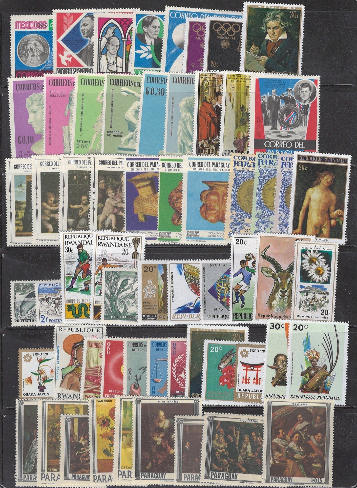 Worldwide 122 MNH All Different Topical Stamp Collection Zayix Stamps 0225M0029M