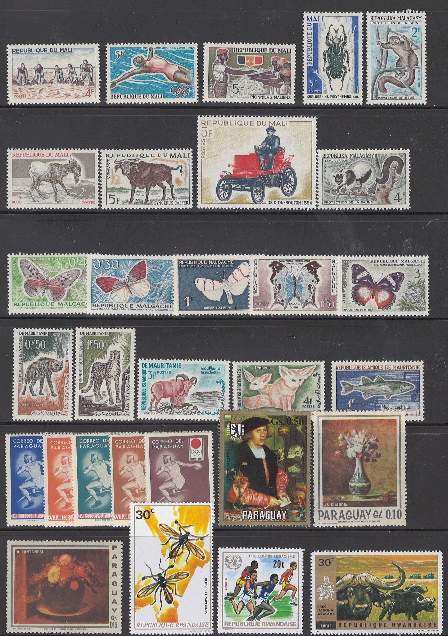 Worldwide 122 MNH All Different Topical Stamp Collection Zayix Stamps 0225M0029M