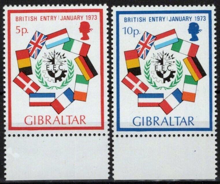 Gibraltar 294-295 MNH European Economic Community Flags 042523S63M