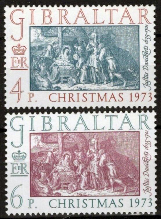 Gibraltar 303-304 MNH Christmas Nativity Justus Dancers 042523S68M