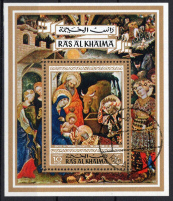 Ras Al Khaimah Block E 95 CTO Paintings Madonna & Child ZAYIX 013123S111