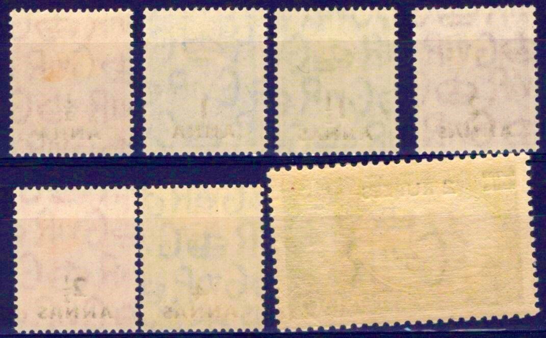 Oman 35-41 VLH 1951 Great Britain Surcharge New Values ZAYIX 021823S165