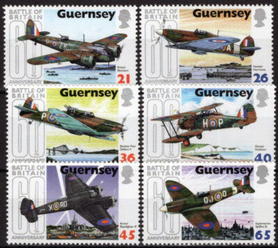 Guernsey 713-718 MNH Battle of Britain Aviation Military War ZAYIX 080323SM91M