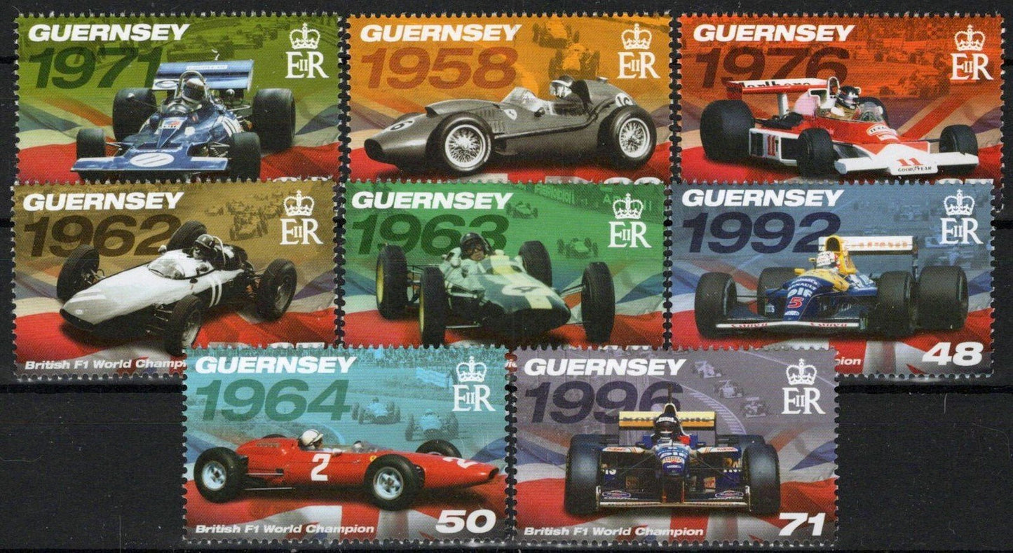 Guernsey 938-945 MNH Race Cars British F1 Sports ZAYIX 080323SM97M