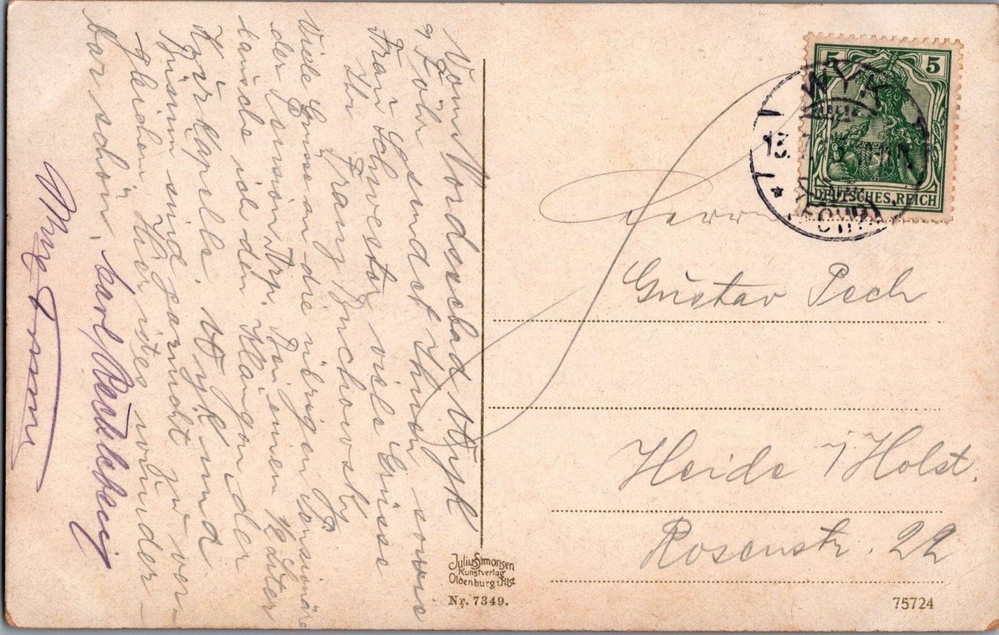 North Sea Resort Wyk auf Föhr Nordseebad Frisian Is. 1913 ZAYIX 060522SM133