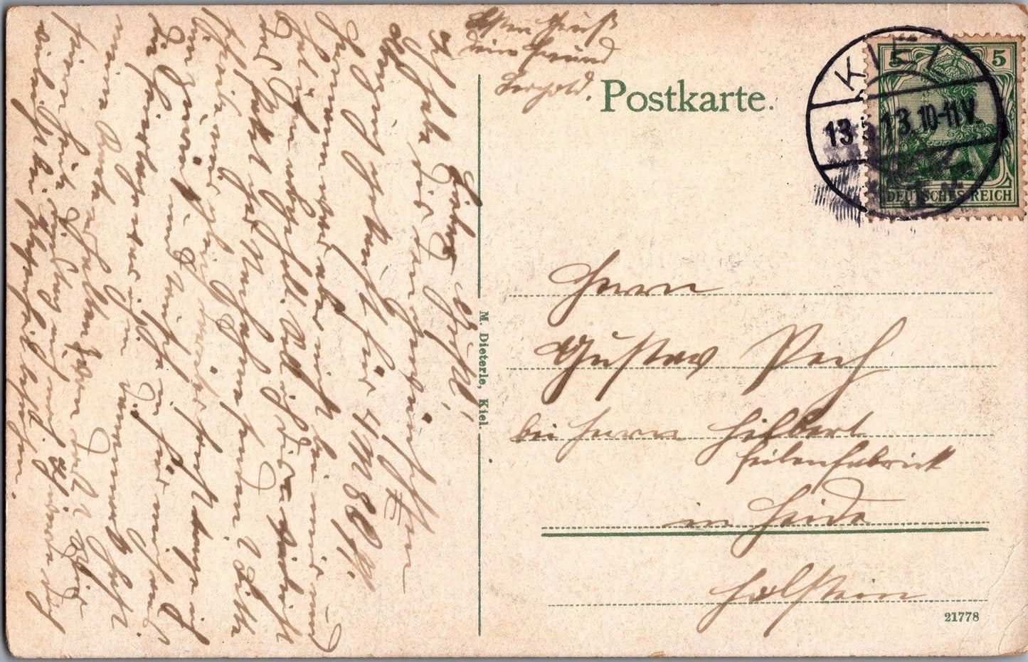 Kiel Pier, Schleswig-Holstein, Germany Point Harbor Tour c1913 ZAYIX 060522SM134
