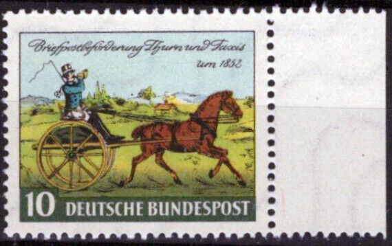 ZAYIX Germany 692 MNH Thurn & Taxis Stamp Postal System Horses 042523S106