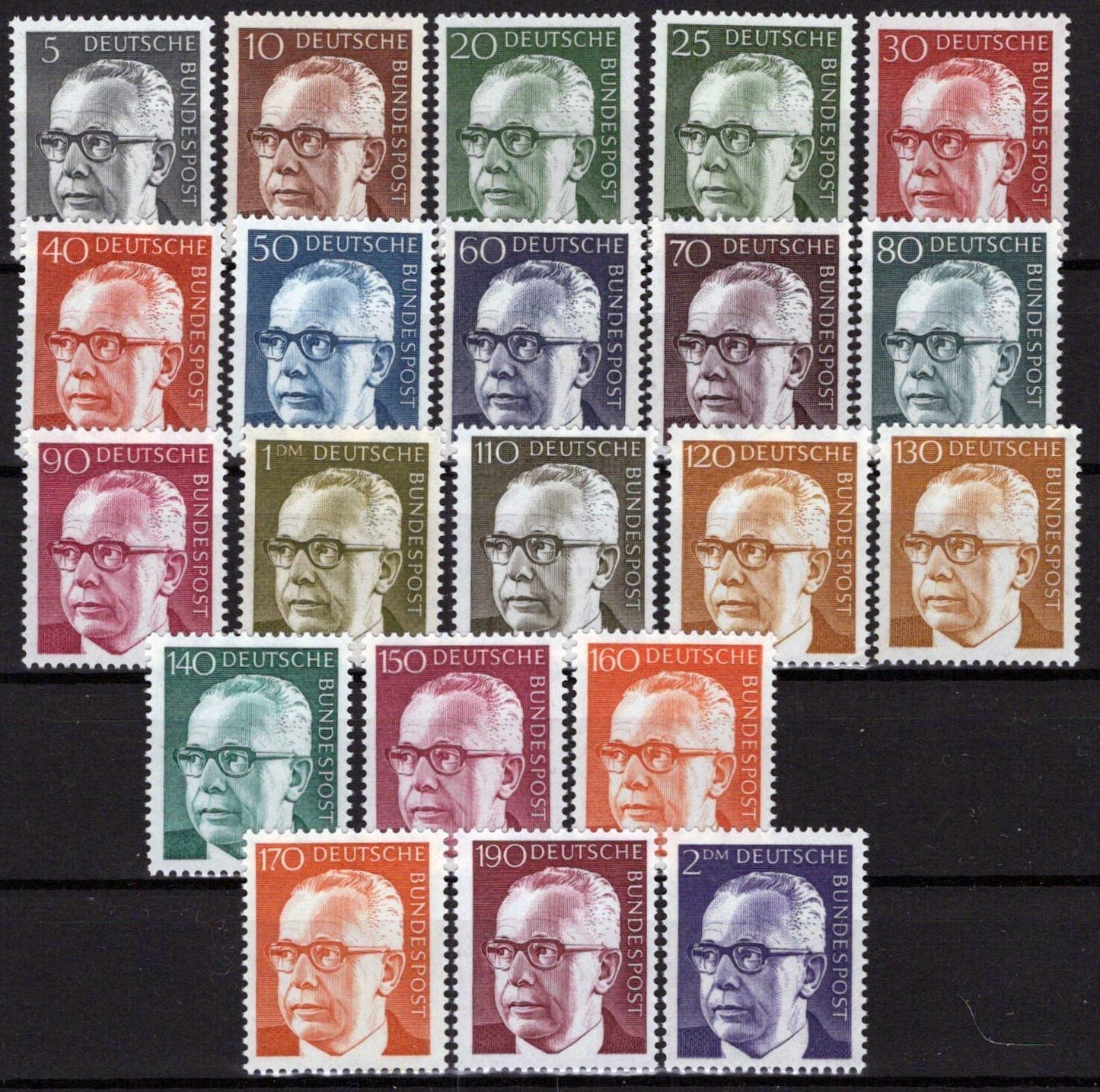 Germany 1028-1044 MNH President Gustav Heinemann Politician ZAYIX 042623S98