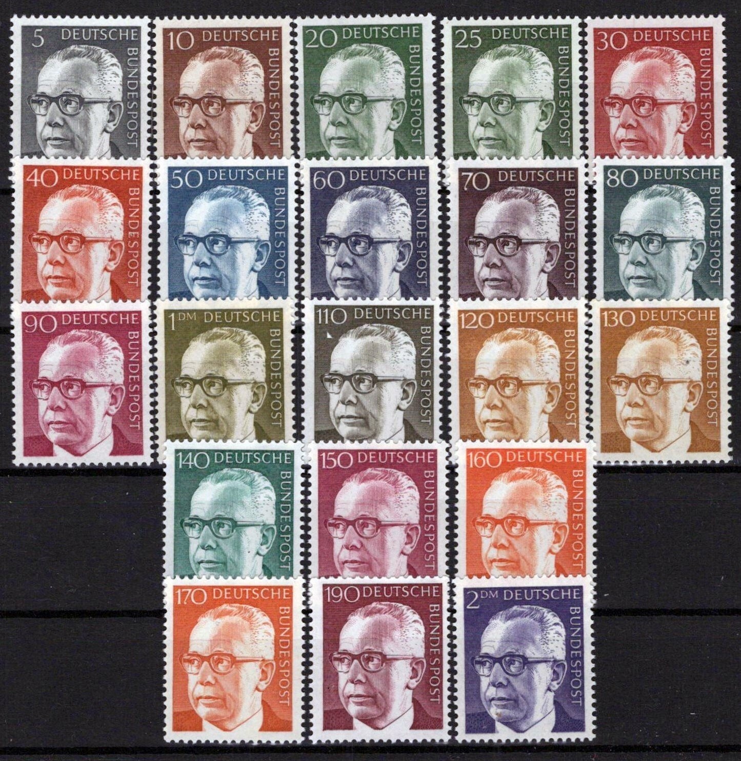 Germany 1028-1044 MNH President Gustav Heinemann Politician ZAYIX 042623S97