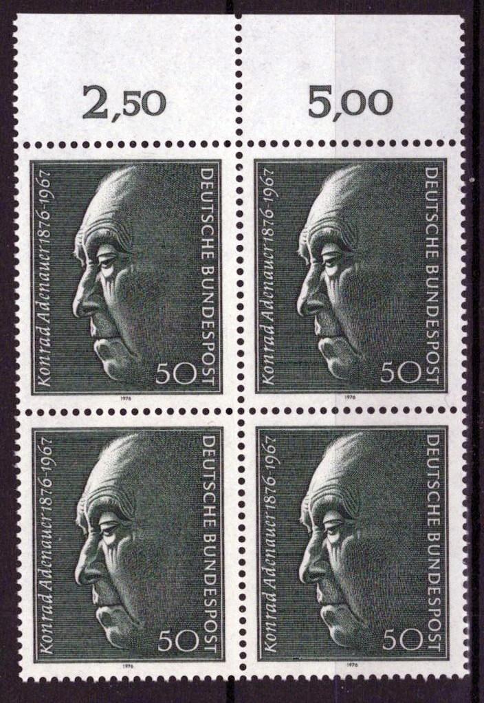 Germany 1205 MNH Block Konrad Adenauer Chancellor Politician ZAYIX 042623S123