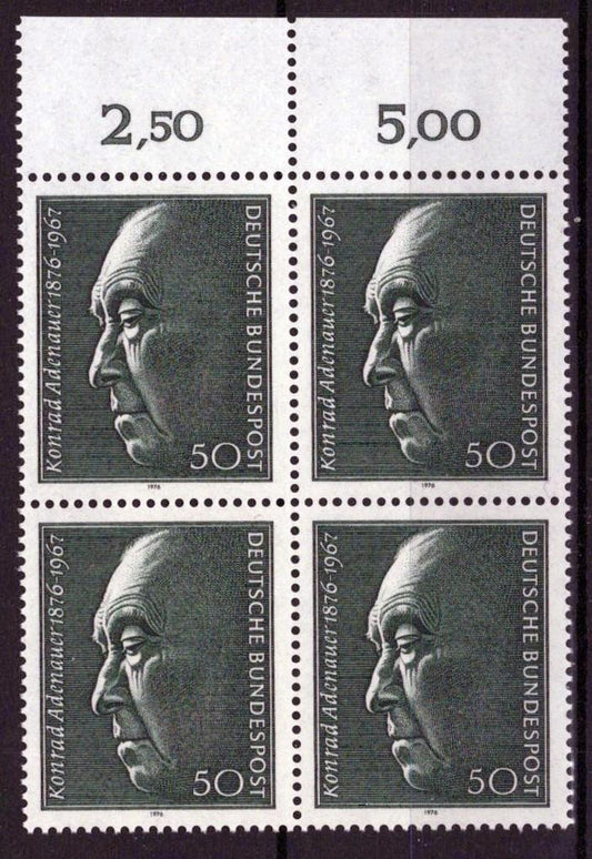Germany 1205 MNH Block Konrad Adenauer Chancellor Politician ZAYIX 042623S123