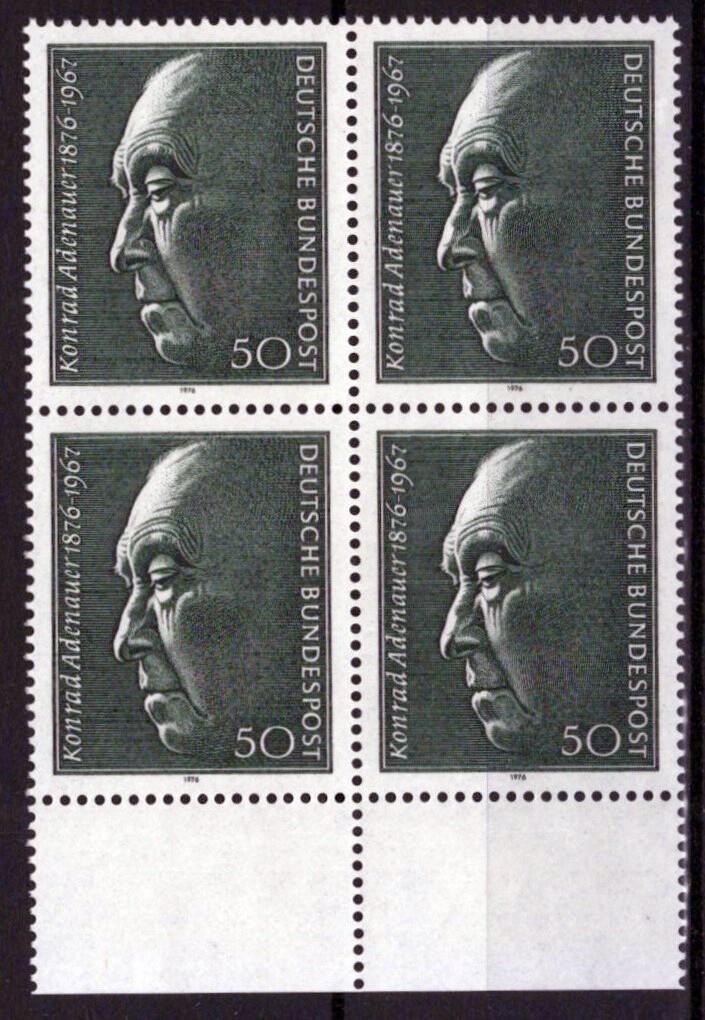 Germany 1205 MNH Block Konrad Adenauer Chancellor Politician ZAYIX 042623S122