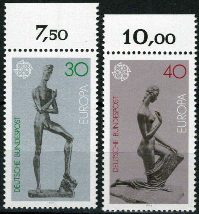 ZAYIX Germany 1141-1142 MNH Europa Cept Statues Artist Lehmbruck 042623S104