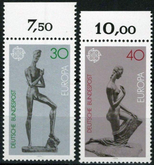Germany 1141-1142 MNH Europa Cept Statues Artist Lehmbruck ZAYIX 042623S104
