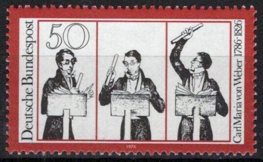 Germany 1214 MNH Carl Maria von Weber Composer Music ZAYIX 042623S140