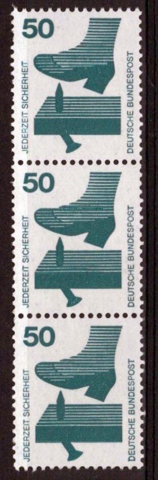 Germany 1080 MNH Strip Medical Accident Prevention ZAYIX 042623S137M