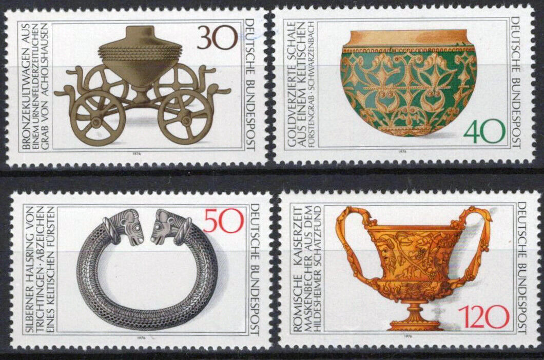 ZAYIX Germany 1218-1221 MNH Archaeology Artifacts 042623S146