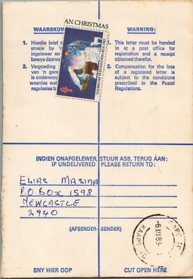 South Africa Registered Cover with Christmas Seals - Osizweni - Newcastle ZAYIX