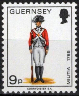 Guernsey 106 MNH 9p Military Uniforms Militia ZAYIX 021423S124
