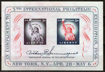 US 1075 MNH International Philatelic Expo Souvenir Sheet ZAYIX