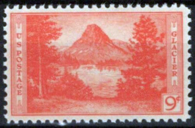 US 748 MNH 9c RED ORANGE variety National Park perforated ZAYIX