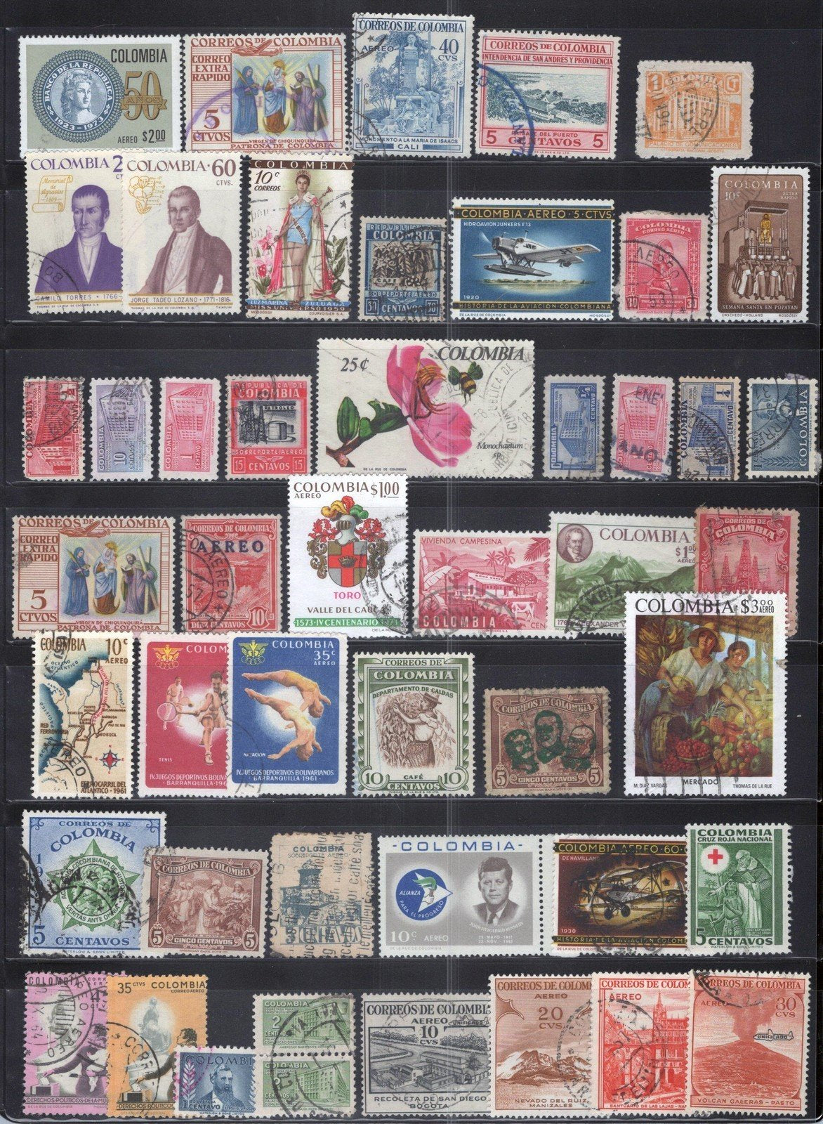 Colombia Collection Used Sports Planes Architecture Flowers ZAYIX 011023SM19