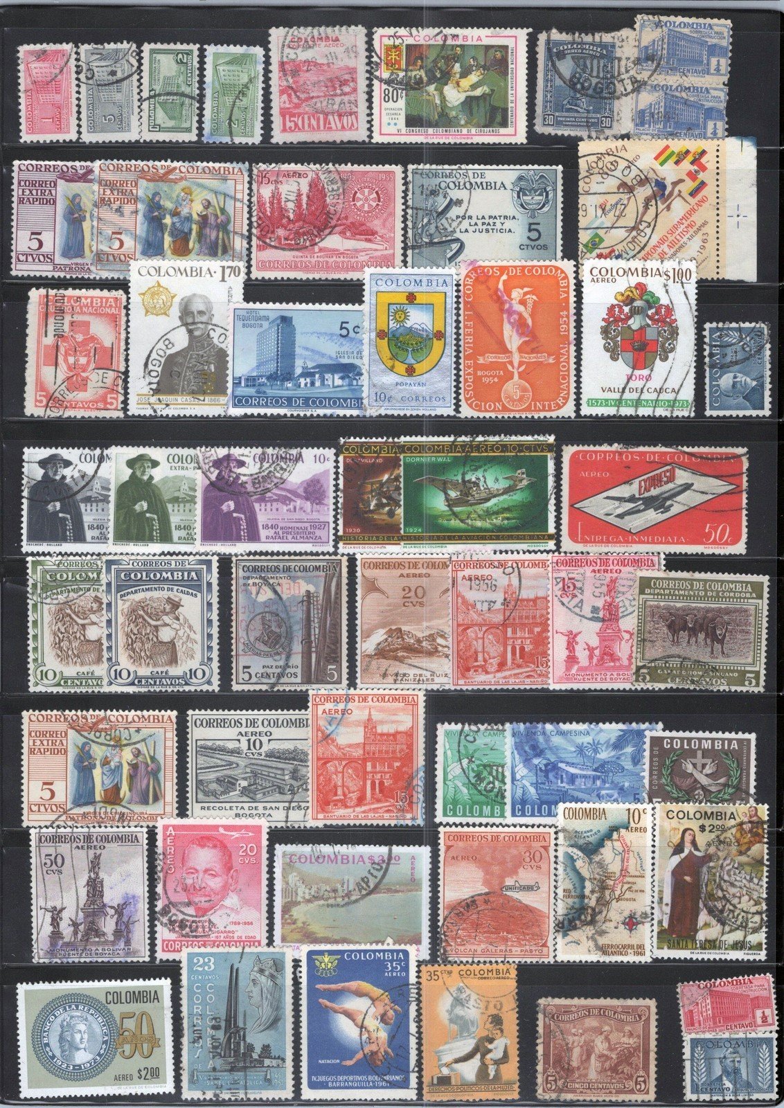 Colombia Collection Used Religious Figures Planes Landmarks ZAYIX 011023SM24