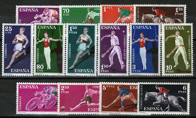 Spain 953-962, C167-C170 MNH Sports Gymnastics Cycling Soccer ZAYIX 100222S86