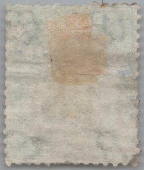 Great Britain 28a Used "545" postmark 1sh pale green Victoria ZAYIX 081022S07