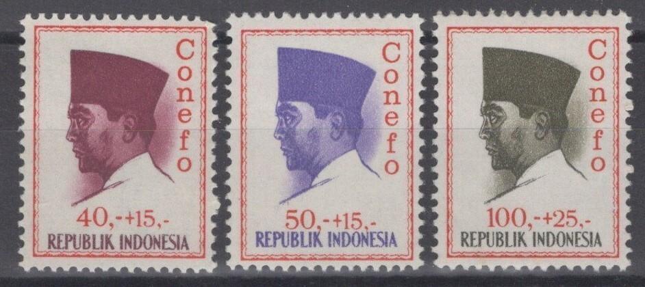 Indonesia B177-B179 MH Semi-Postal Conf. New Emerging Forces