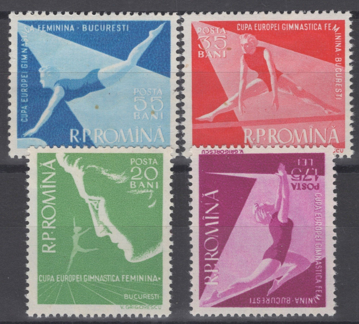 Romania 1155-1158 MNH Sports Gymnastics Vaulting ZAYIX 060422S87