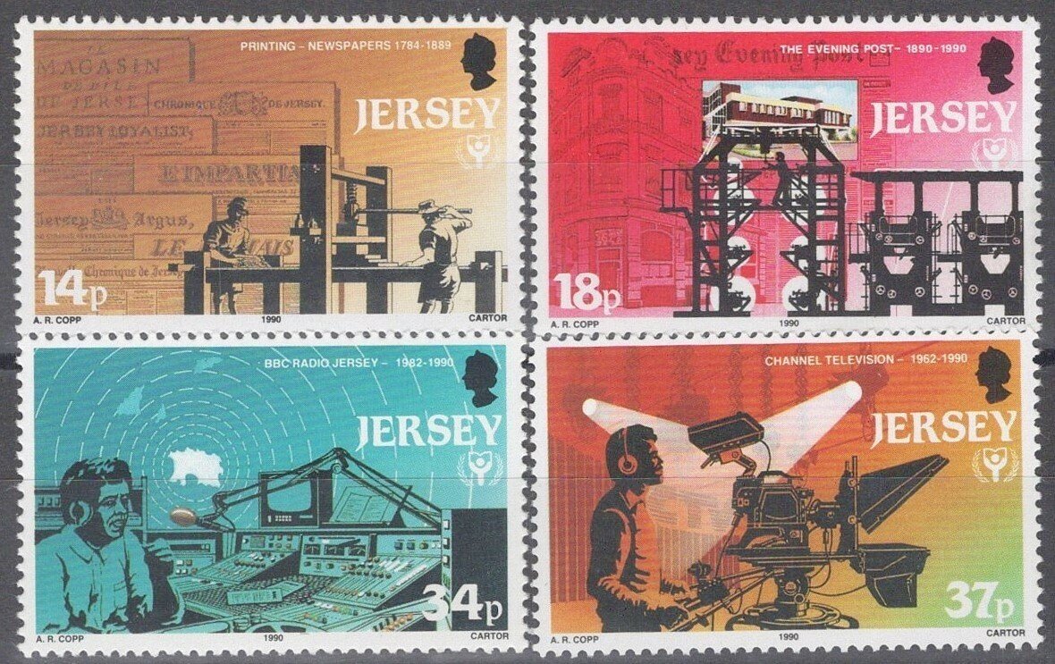 Jersey 540-543 MH UNESCO Communications Radio ZAYIX 042922SM121