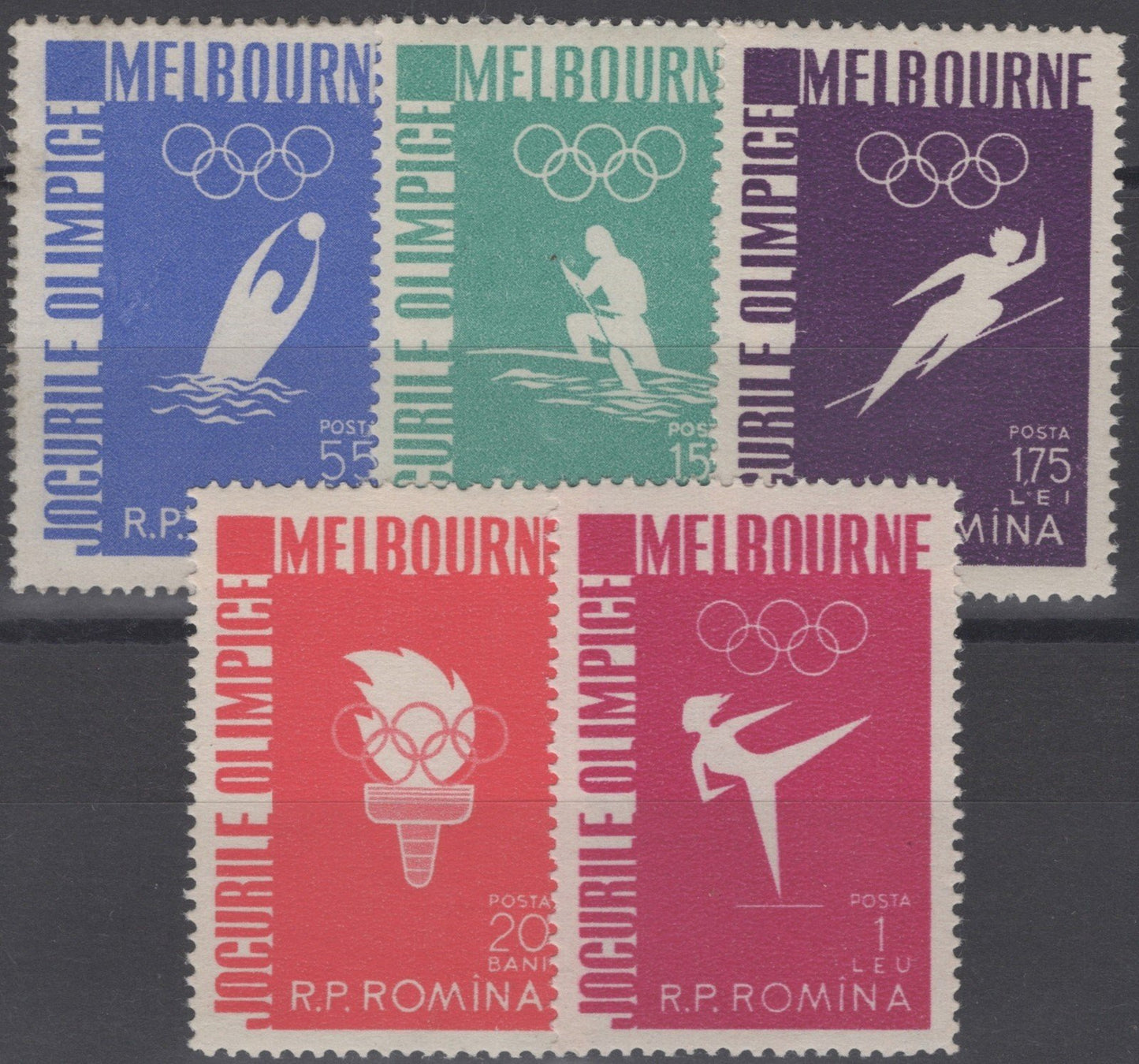 Romania 1116-1120 MNH Sports Melbourne Olympics Water Polo ZAYIX 060422S86