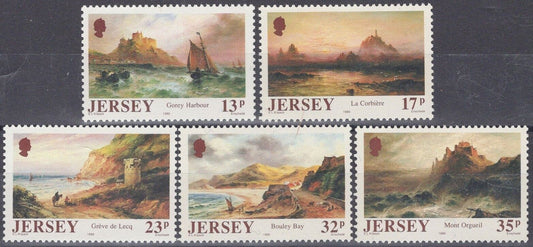 ZAYIX Great Britain Jersey 527-531 MNH Kilpack Paintings Seascapes 042922-SM116M