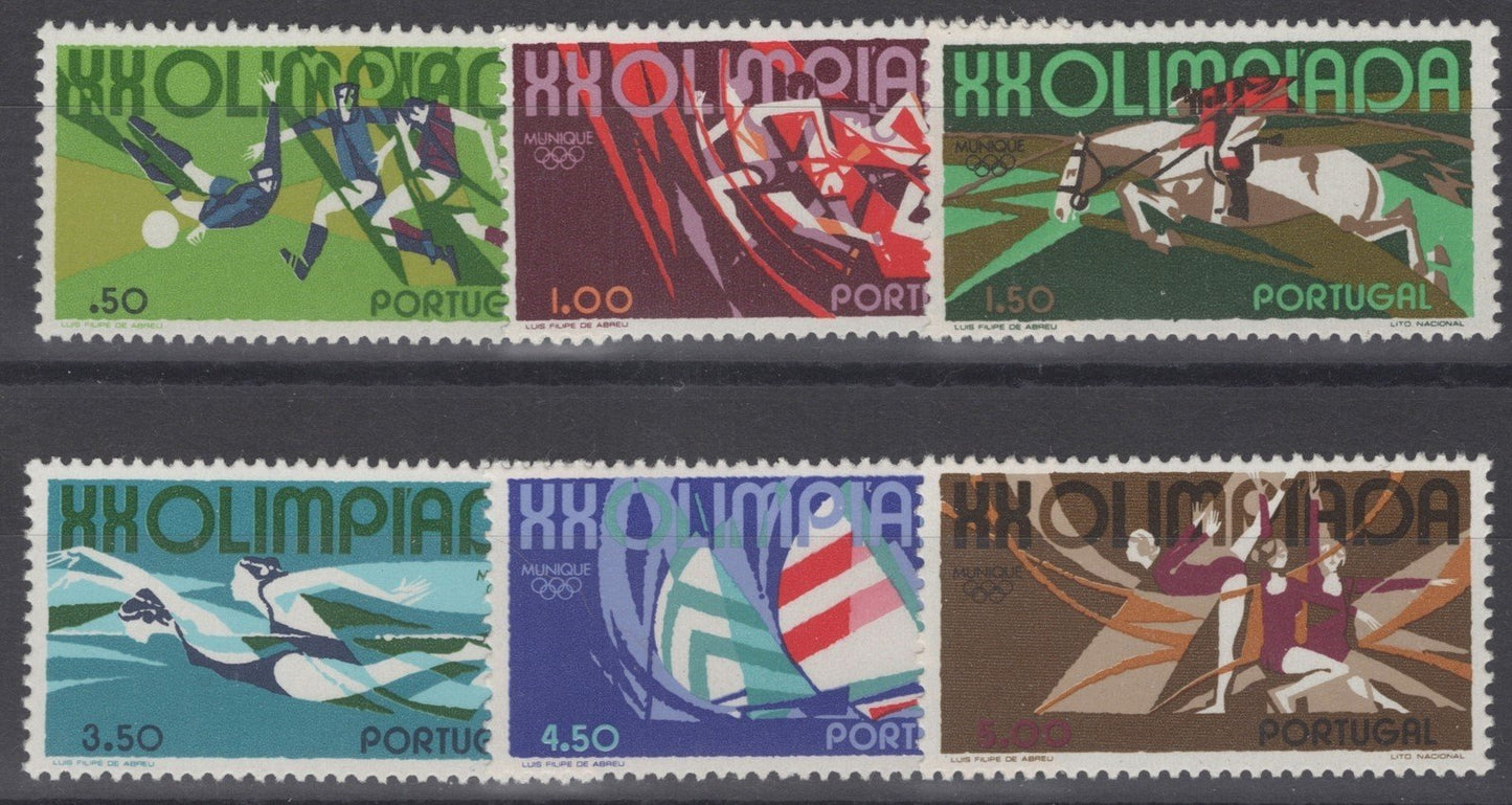 Portugal 1147-1152 MNH Sports Olympics Horses Sailboats Soccer ZAYIX 060422S82