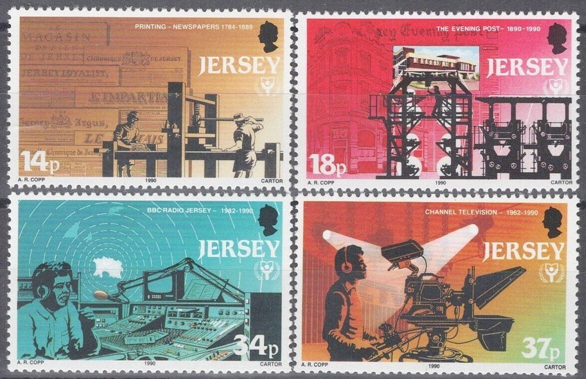 Jersey 540-543 MNH UNESCO Communications TV ZAYIX 042922SM120M