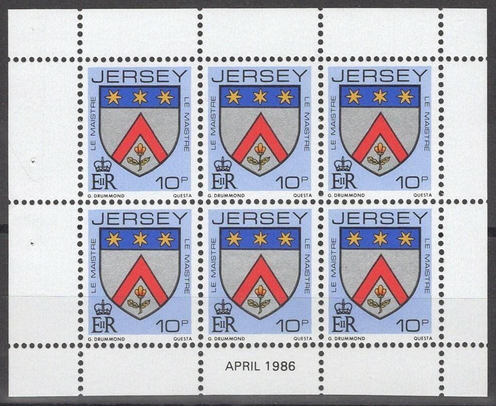 Jersey 356a MNH Booklet Pane Coat of Arms ZAYIX 042922SM177M