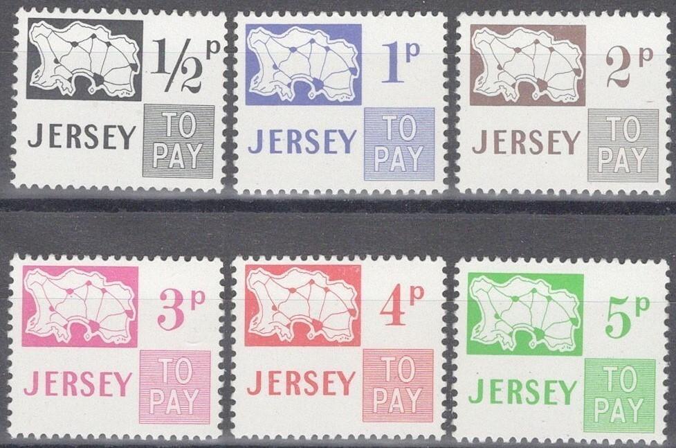 Jersey J7-J12 MH Postage Due Decimal Currency ZAYIX 042922SM162M