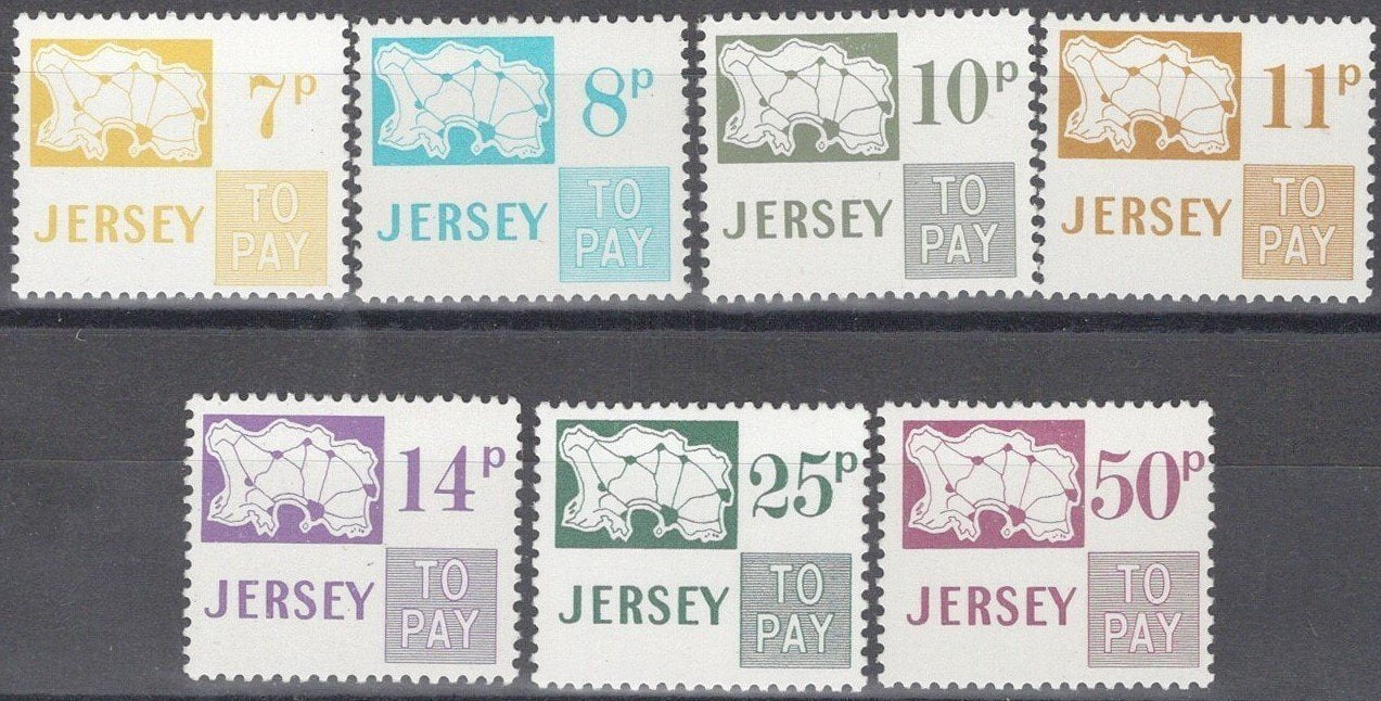 Jersey J14-J20 MH Postage Due Decimal Currency ZAYIX 042922SM161
