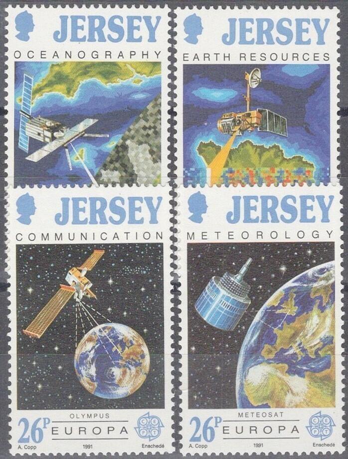 Jersey 559-562 MNH Europa Space Satellites ZAYIX 042922SM134M