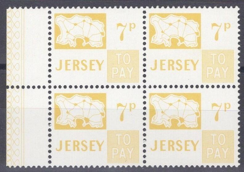 Jersey J14 MNH Block Postage Due Maps Decimal ZAYIX 042922SM170