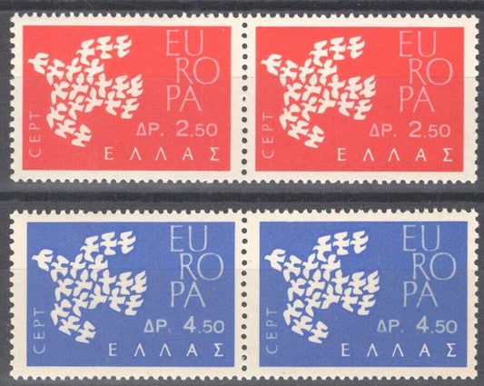 Greece 718-719 MNH Pair Europa CEPT Doves Birds Peace  092922S158M
