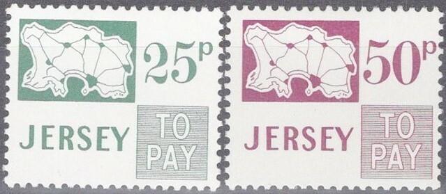 Jersey J19-J20 MNH Postage Due Decimal Currency ZAYIX 042922SM160
