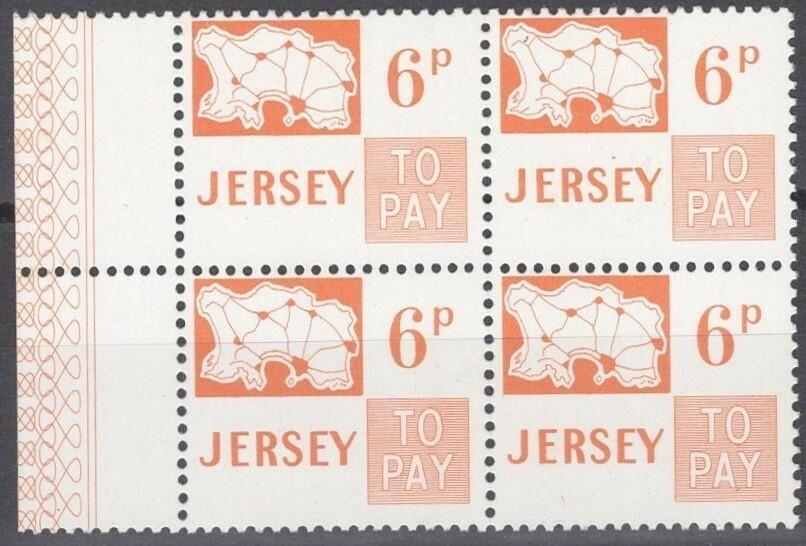 Jersey J13 MNH Block Postage Due Maps Decimal ZAYIX 042922SM169