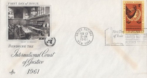 United Nations 88 Art Craft FDC International Court of Justice ZAYIX 030723SM49M